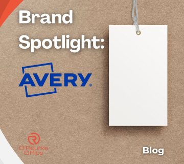 A blog cover image of a blank label with the focus on Avery labels